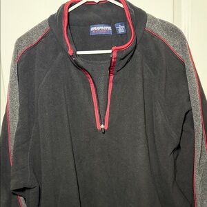 Red and Gray Men's Zip-Up Sweater